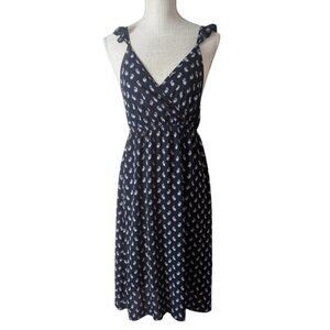 Kimchi Blue Navy Floral Ruffle Strap Midi Dress XS